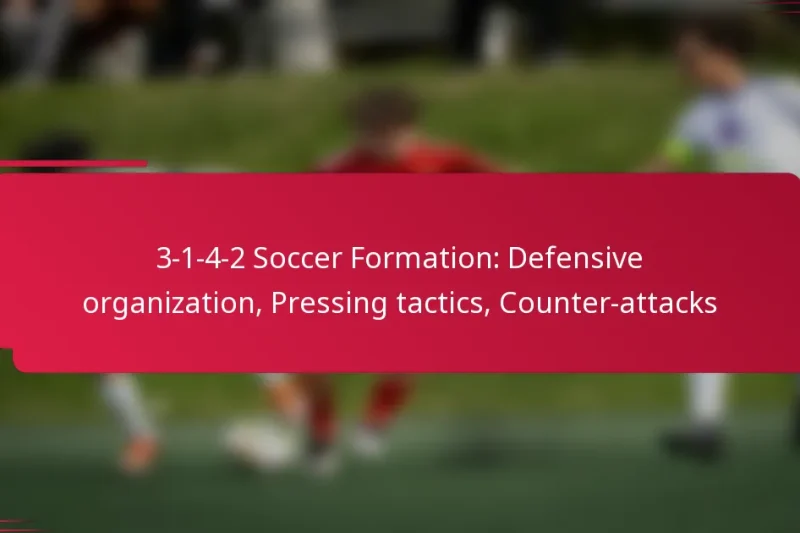 3-1-4-2 Soccer Formation: Defensive organization, Pressing tactics, Counter-attacks