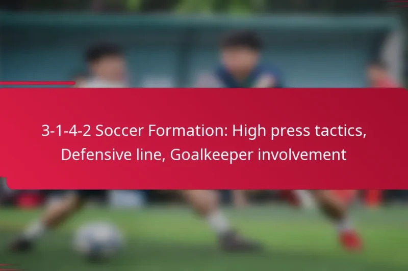 3-1-4-2 Soccer Formation: High press tactics, Defensive line, Goalkeeper involvement