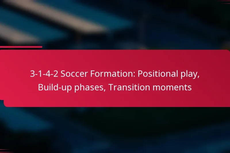 3-1-4-2 Soccer Formation: Positional play, Build-up phases, Transition moments