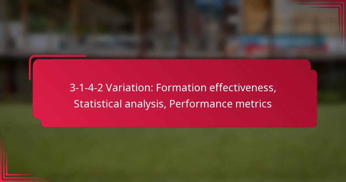 You are currently viewing 3-1-4-2 Variation: Formation effectiveness, Statistical analysis, Performance metrics