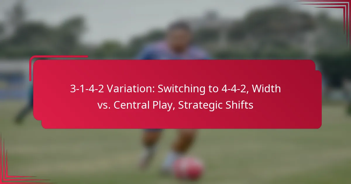 Read more about the article 3-1-4-2 Variation: Switching to 4-4-2, Width vs. Central Play, Strategic Shifts