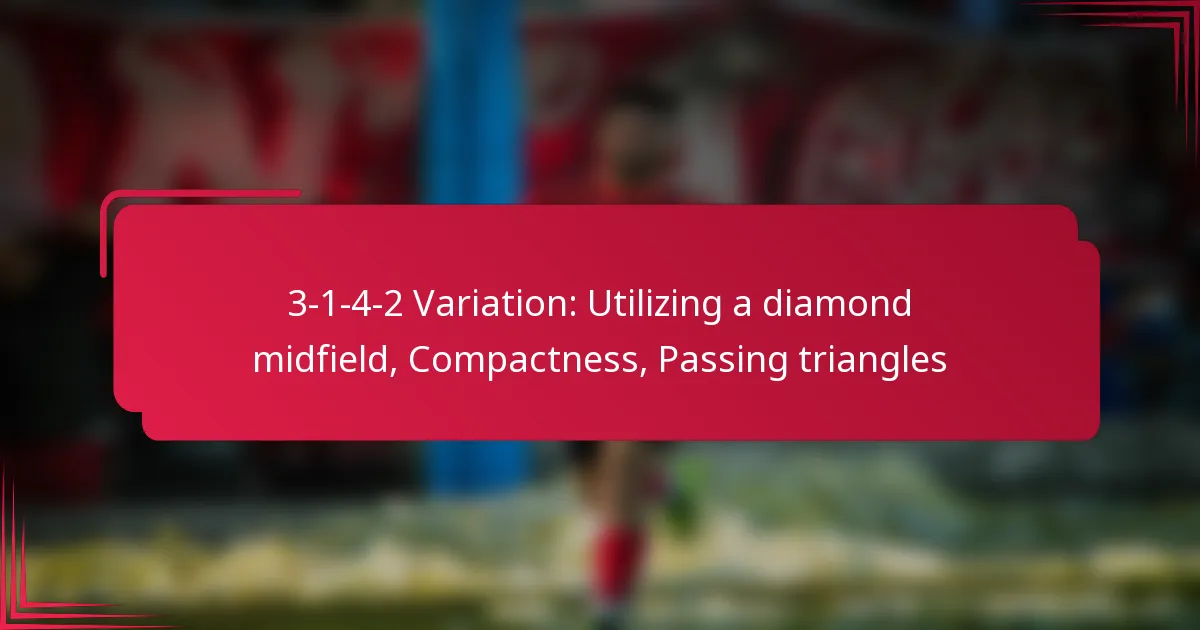 Read more about the article 3-1-4-2 Variation: Utilizing a diamond midfield, Compactness, Passing triangles