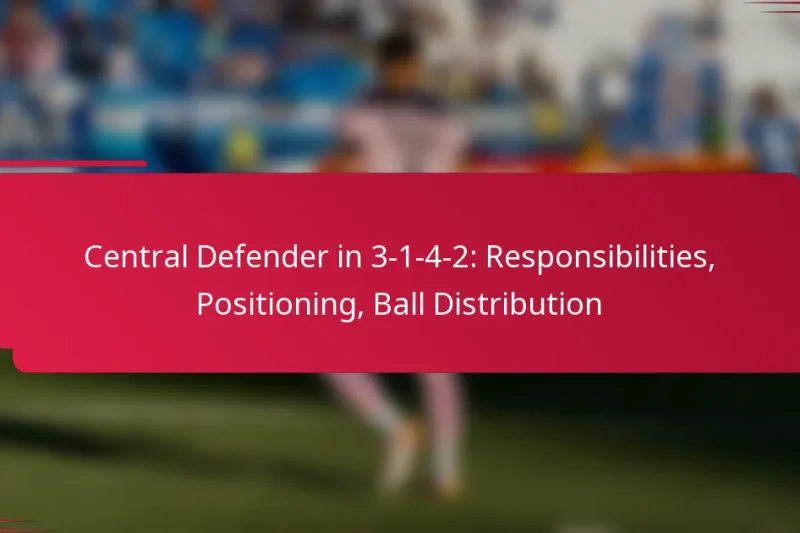 Central Defender in 3-1-4-2: Responsibilities, Positioning, Ball Distribution