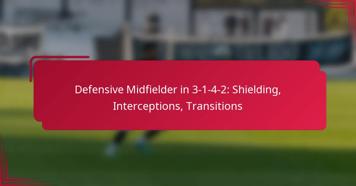 Read more about the article Defensive Midfielder in 3-1-4-2: Shielding, Interceptions, Transitions