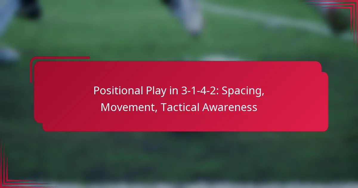 You are currently viewing Positional Play in 3-1-4-2: Spacing, Movement, Tactical Awareness