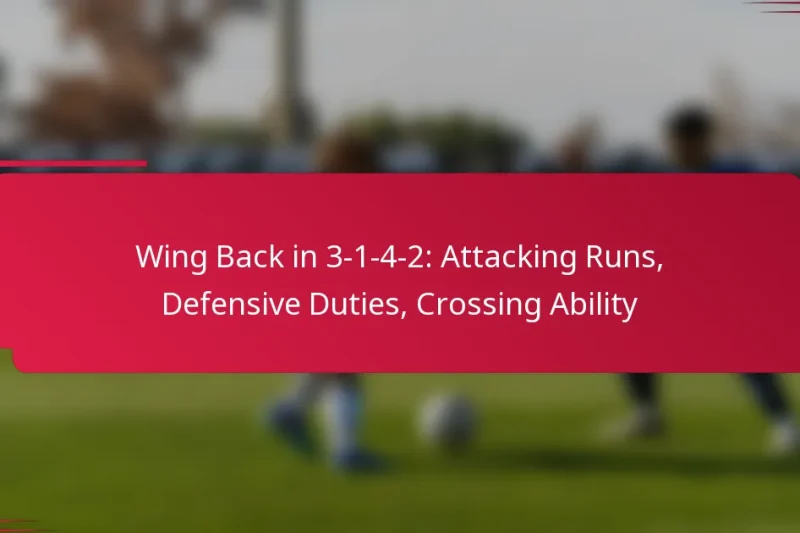 Wing Back in 3-1-4-2: Attacking Runs, Defensive Duties, Crossing Ability