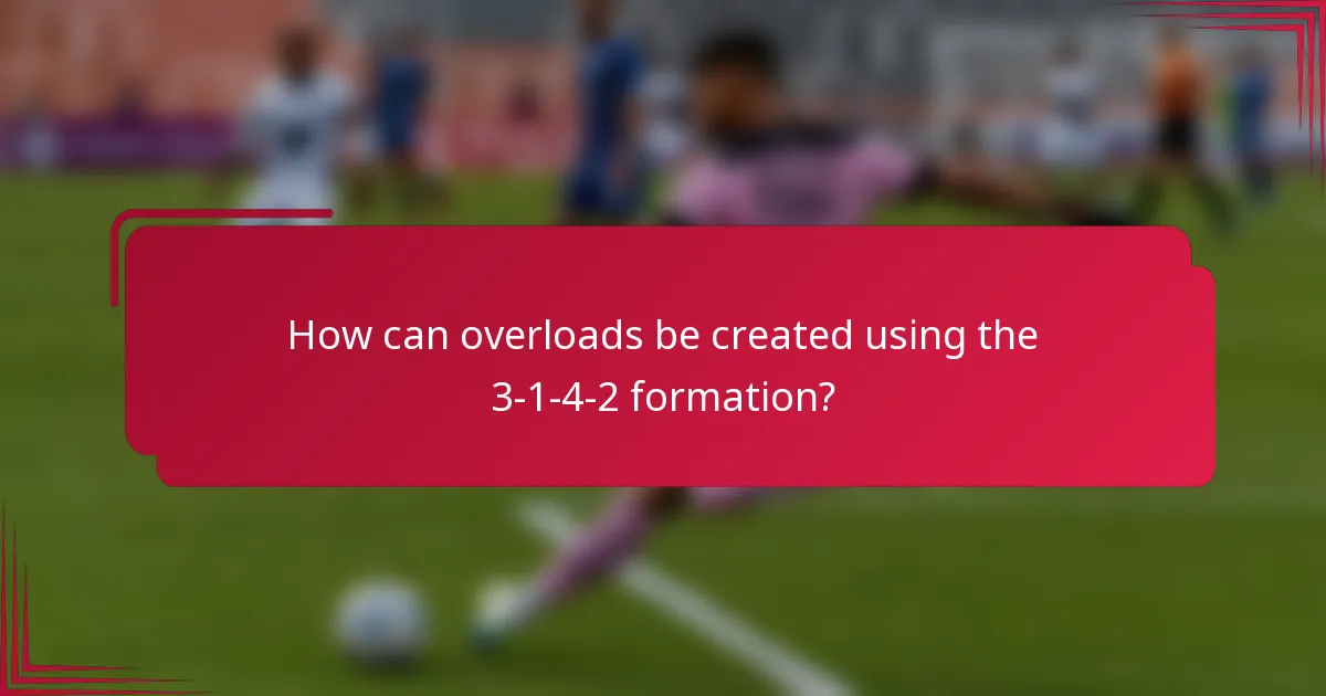 How can overloads be created using the 3-1-4-2 formation?
