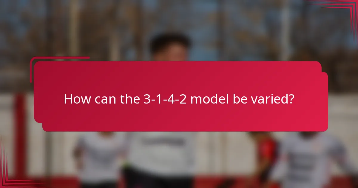 How can the 3-1-4-2 model be varied?