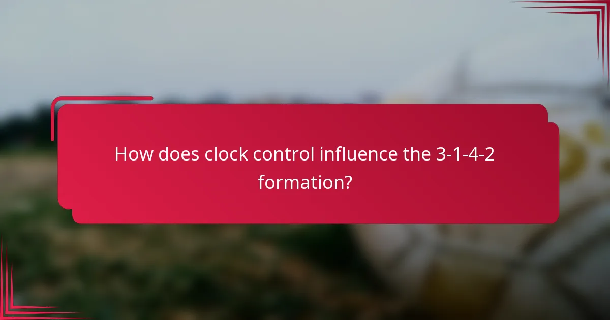 How does clock control influence the 3-1-4-2 formation?