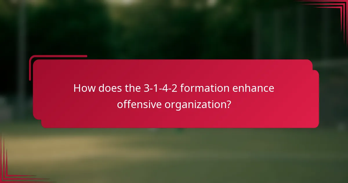 How does the 3-1-4-2 formation enhance offensive organization?