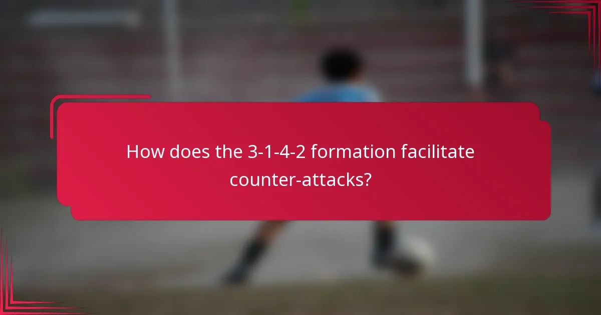 How does the 3-1-4-2 formation facilitate counter-attacks?