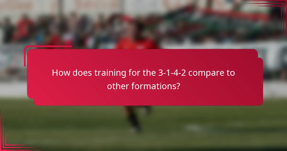 How does training for the 3-1-4-2 compare to other formations?