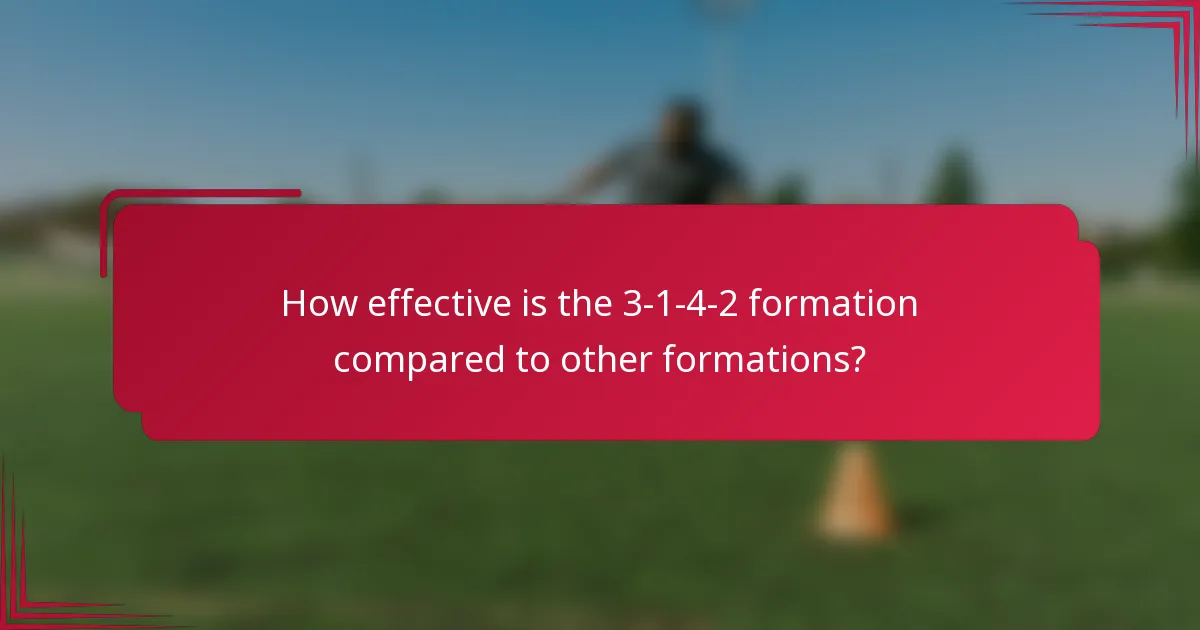 How effective is the 3-1-4-2 formation compared to other formations?