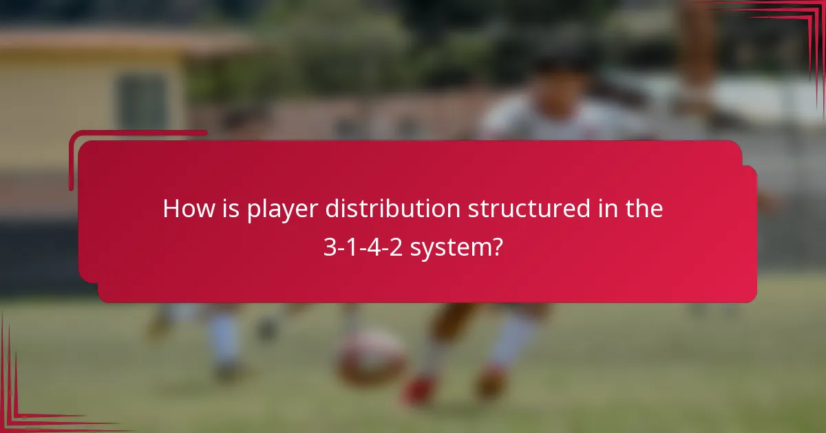 How is player distribution structured in the 3-1-4-2 system?