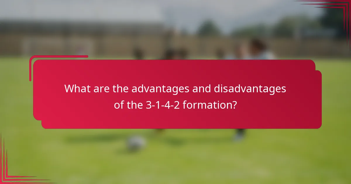 What are the advantages and disadvantages of the 3-1-4-2 formation?