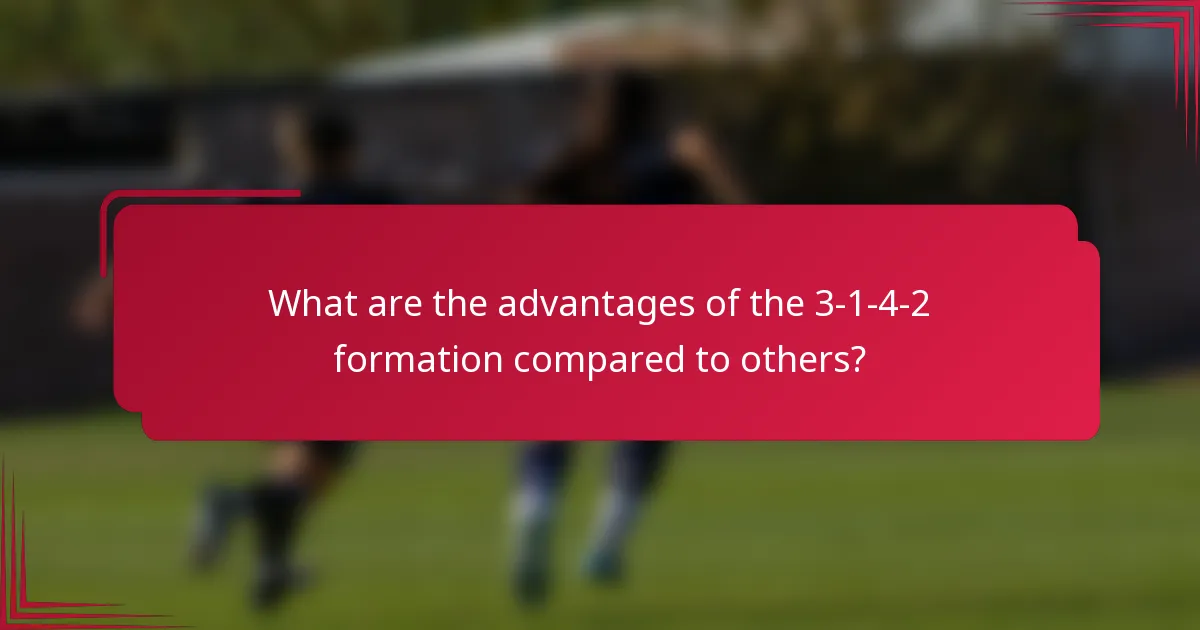 What are the advantages of the 3-1-4-2 formation compared to others?