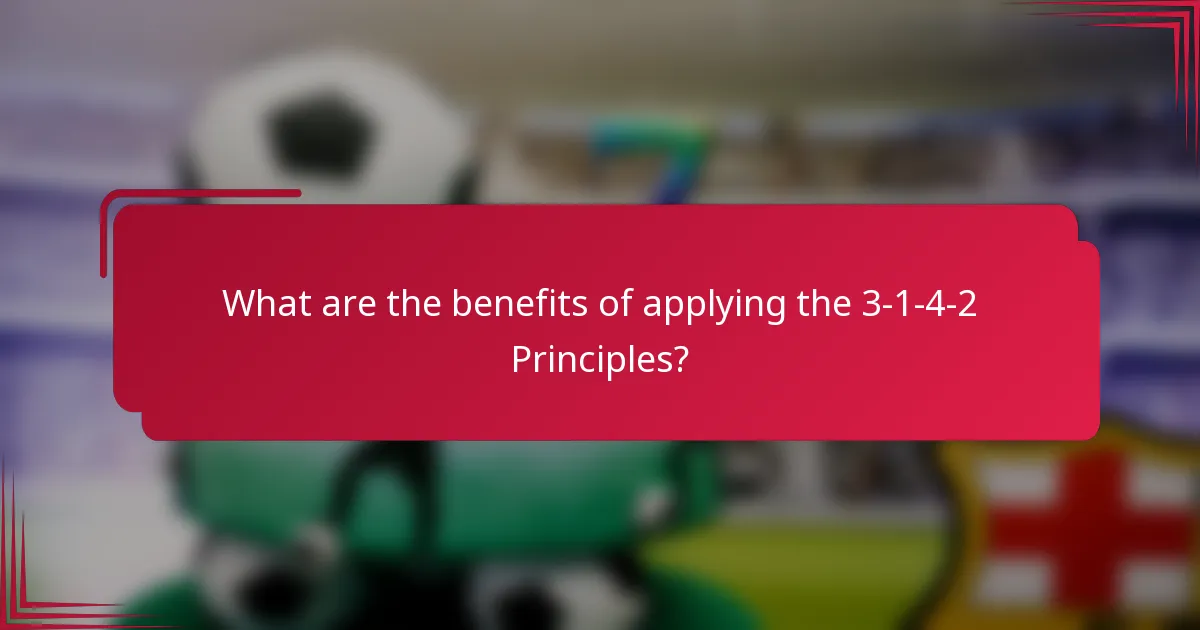 What are the benefits of applying the 3-1-4-2 Principles?