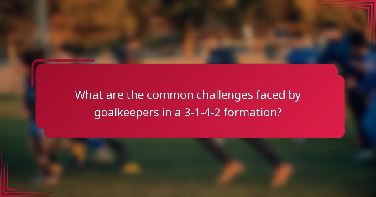 What are the common challenges faced by goalkeepers in a 3-1-4-2 formation?