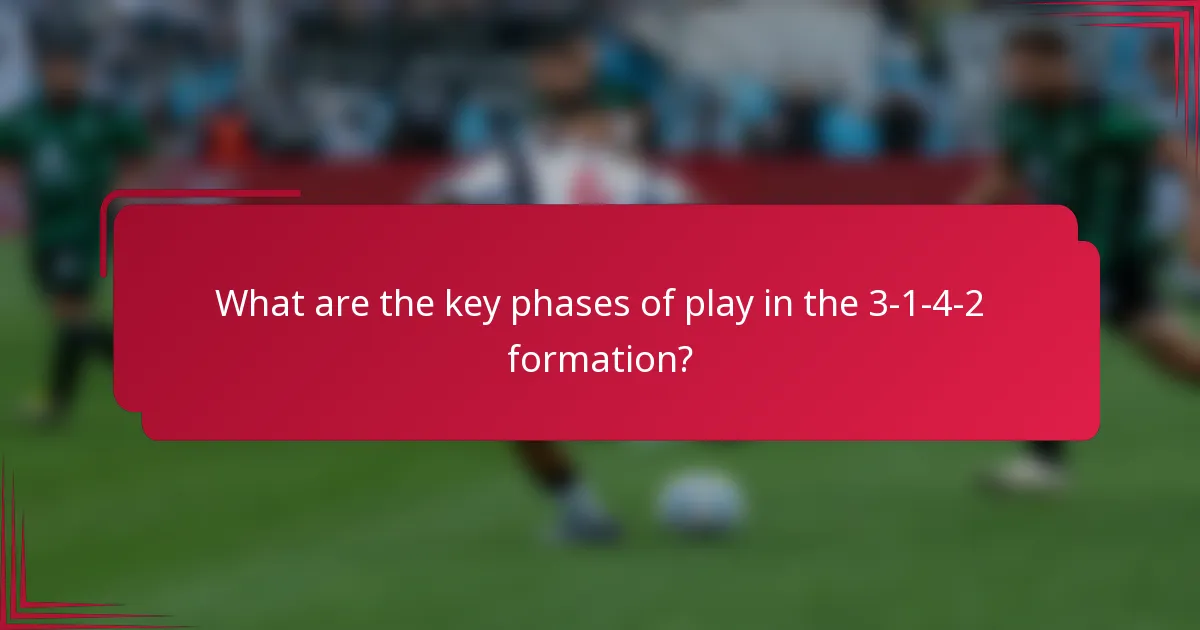 What are the key phases of play in the 3-1-4-2 formation?
