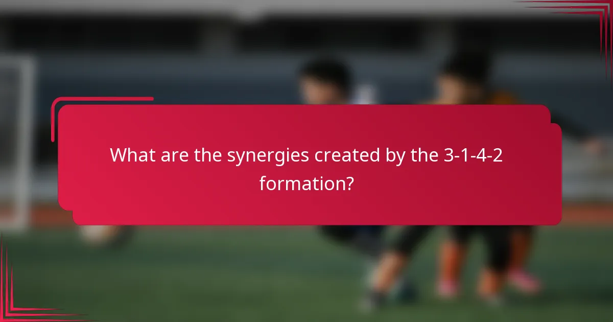 What are the synergies created by the 3-1-4-2 formation?