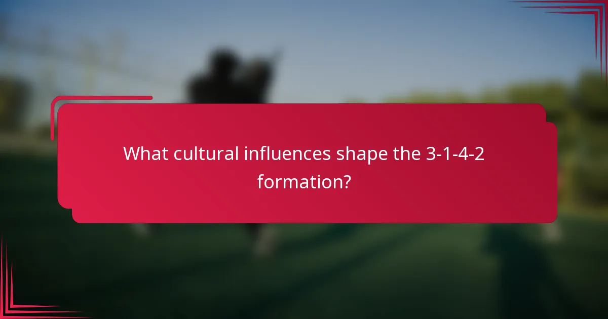 What cultural influences shape the 3-1-4-2 formation?