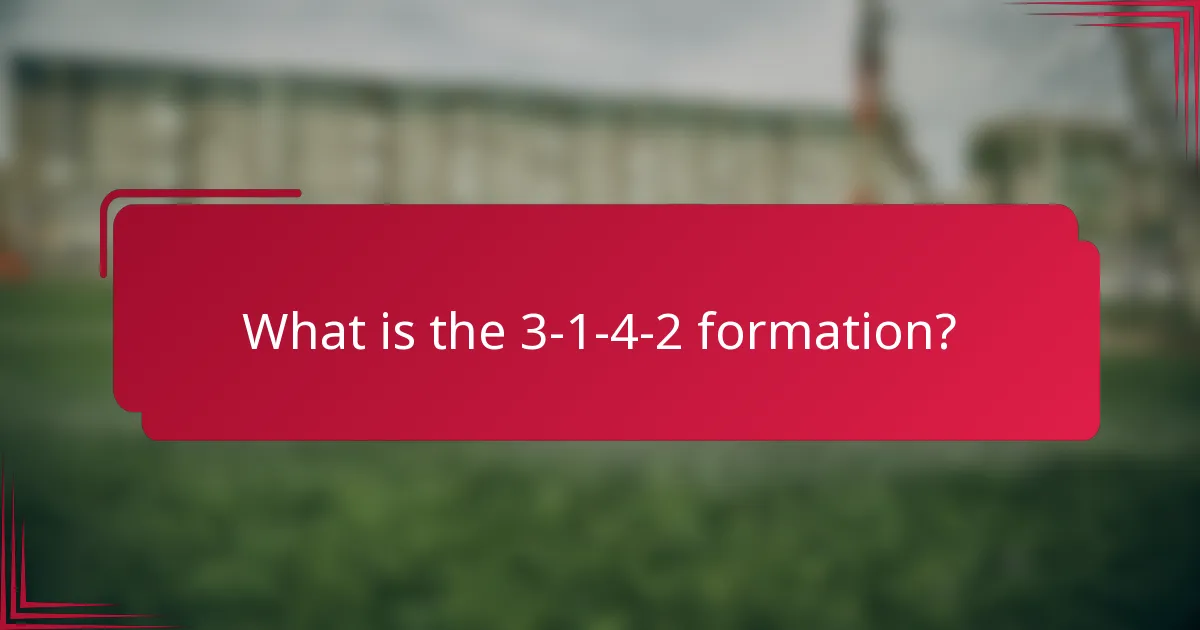 What is the 3-1-4-2 formation?
